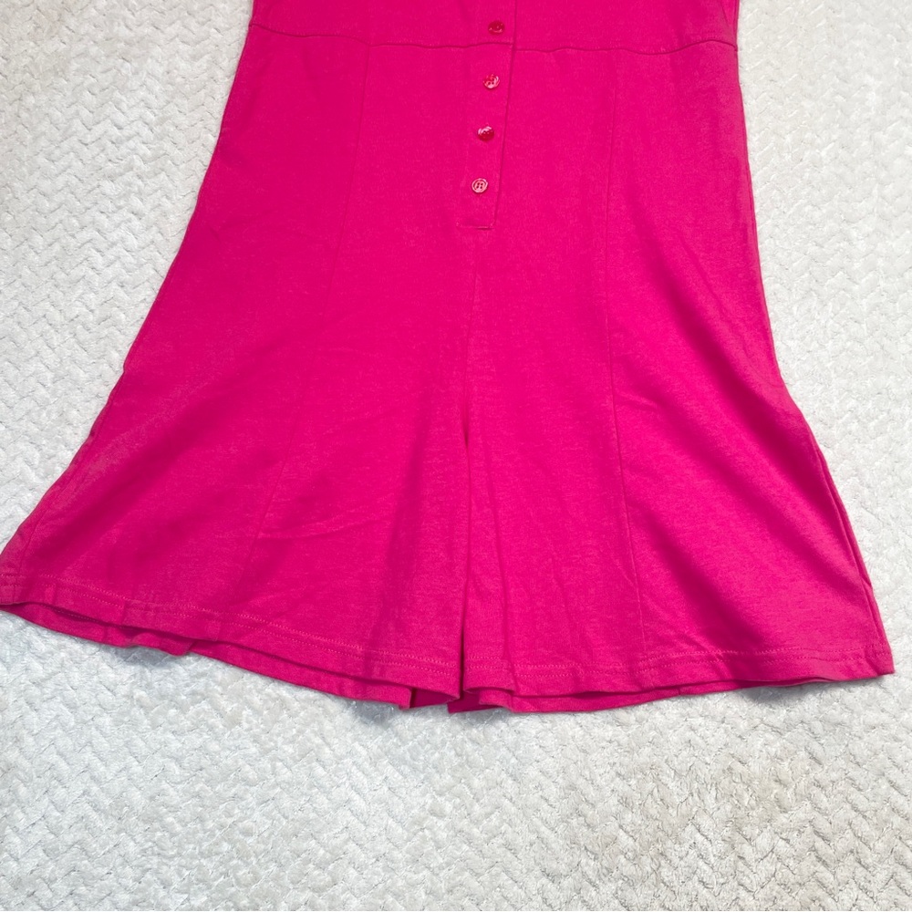 Warner Bros 1994 Looney Tunes Embroidered Pink Romper Girls Large 90s Kidcore - Picture 6 of 12
